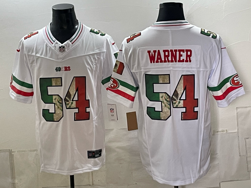 Men San Francisco #54 Warner white Nike NFL Game Jersey 0912001->san francisco 49ers->NFL Jersey